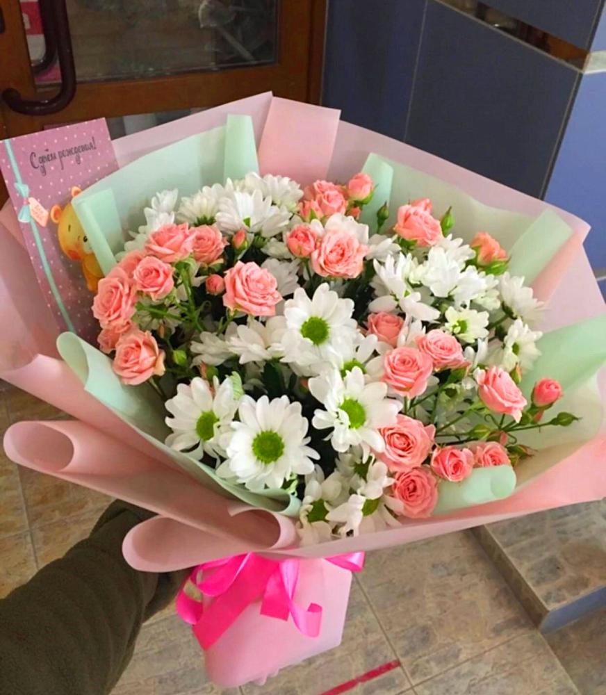 Букет цветов из: Розы и Хризантемы в Панино