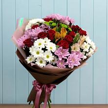 Букет цветов из:  Розы, Хризантемы и Альстромерии в Панино