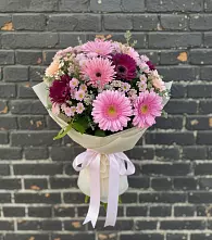 Букет цветов из:  Герберы и Хризантемы в Панино