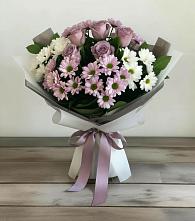 Букет цветов из:  Хризантемы и Розы в Панино