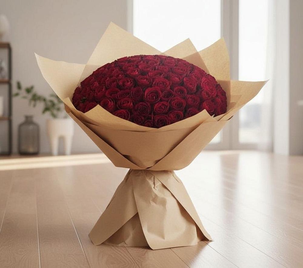 Букет 101 Красная роза в Панино