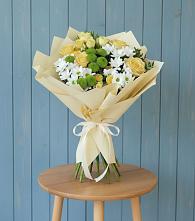 Букет цветов из:  Хризантемы и Розы в Панино