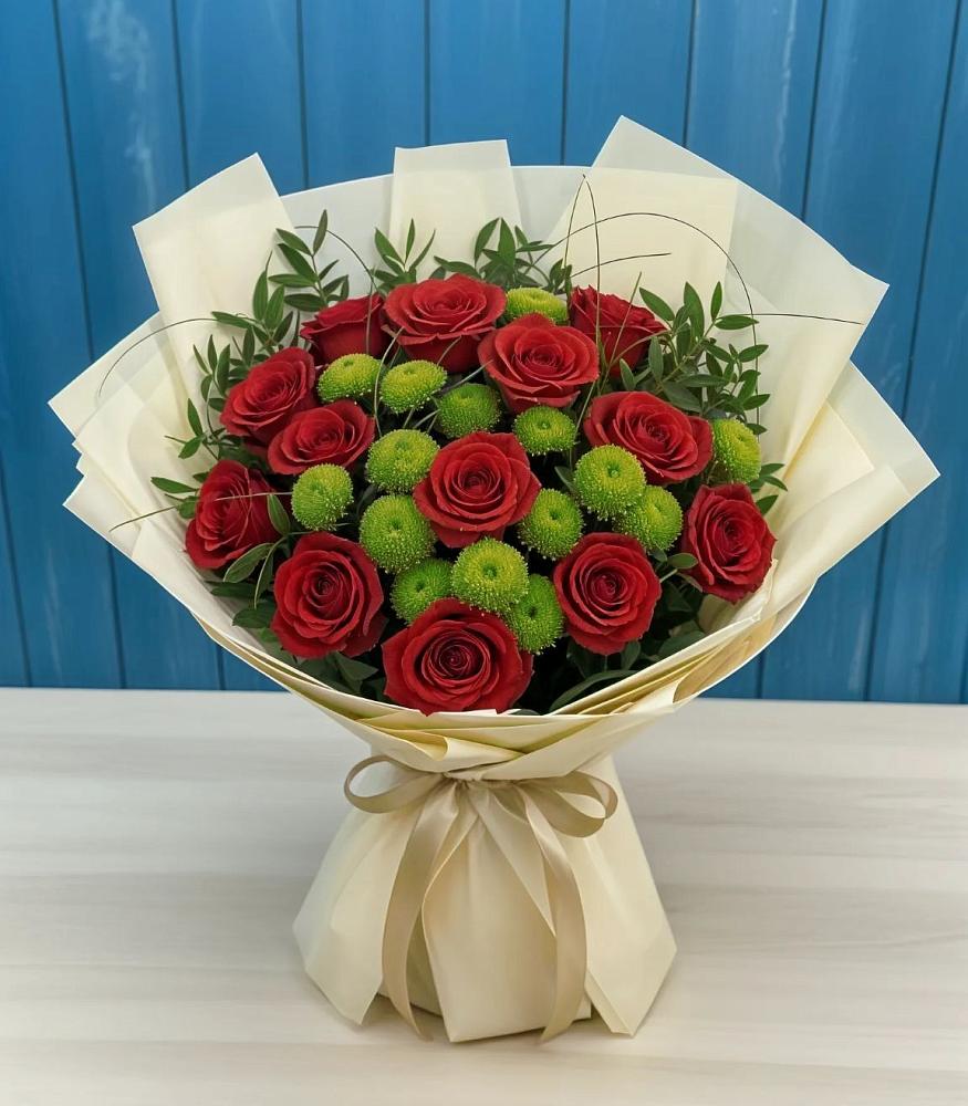 Букет цветов из: Розы и Хризантемы в Панино