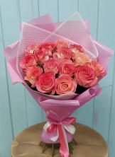 Букет 15 Розовых роз Равель в Панино